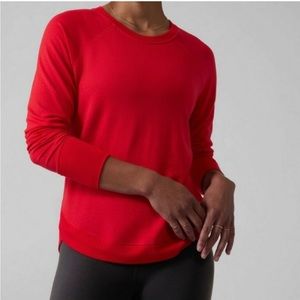 Athleta Mindset Sweatshirt in Matador Red XL